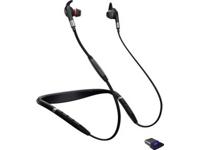Jabra Evolve 75e UC Wireless Earbuds – Unified Communications Optimised Earphones With Long-Lasting Battery Life – Vibrating Neckband and Busylight – Black - thumbnail