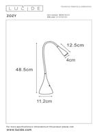 Lucide ZOZY - Bureaulamp - LED Dimb. - 1x4W 3000K - Wit - thumbnail