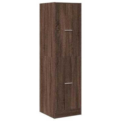 Apothekerskast 40x41x144,5 cm bewerkt hout bruin eikenkleurig