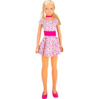 Pop Maria met bloemetjesjurk - 105 cm - thumbnail