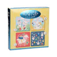 Kinderpuzzel Pasen, 4in1 - thumbnail