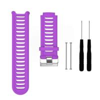 Effen kleur Silicone polsbandje voor Garmin Forerunner 910XT (paars) - thumbnail