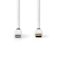 Nedis Lightning Kabel | Apple Lightning 8- Pins naar USB-C Male | 2 m | Wit | 1 stuks - CCBW39650WT20 CCBW39650WT20 - thumbnail