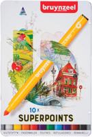 Bruynzeel super point viltstiften set 10 - thumbnail