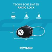 CONTEC slot "radio lock" ct multif.schl. radiolock 70 cm, black - thumbnail
