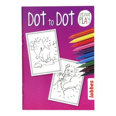 Lobbes Kleurboekje dieren a6 verbind de cijfers