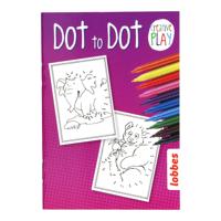 Lobbes Kleurboekje dieren a6 verbind de cijfers - thumbnail