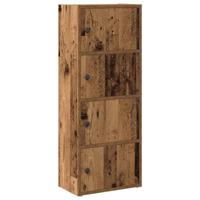 Boekenkast 40x24x102 cm bewerkt hout oud houtkleurig - thumbnail