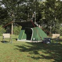 Camping Tent met dak met opslag Groen 223 x 163 x 130 cm taft - thumbnail