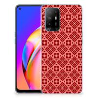 OPPO A94 5G | Reno5 Z | TPU bumper | Batik Rood - thumbnail