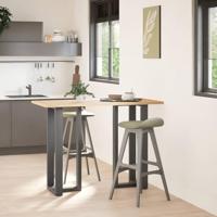 Bartafelpoten 2 st T-vormig 40x35x(100-101) cm staal antraciet - thumbnail