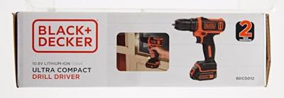 BLACK+DECKER BDCDD12 10.8V 1.5Ah Schroefboormachine | 1x 10.8V 1.5Ah accu + 200 mA lader - BDCDD12-QW BLACK+DECKER BDCDD12 10.8V 1.5Ah Schroefboormachine | 1x 10.8V 1.5Ah accu + 200 mA lader - BDCDD12-QW