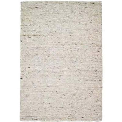 Tapeso Wollen vloerkleed handweef Ylva - beige|grijs - 200x240 cm