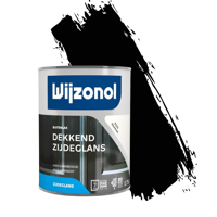 Wijzonol Dekkend Zijdeglanslak 750 ml 9450 Zwart - thumbnail