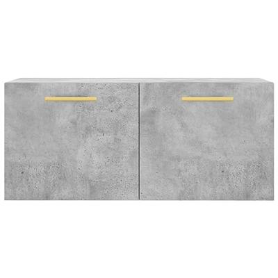 Wandkast 80x36,5x35 cm bewerkt hout betongrijs