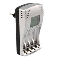 ANSMANN PhotoCam IV stekkerlader voor maximaal 4 NiMH batterijen/acculader voor 1 2 V Micro AAA & Mignon AA/met lcd-display, bescherming tegen overladen en impuls-druppellading - thumbnail