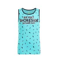 WE Fashion mouwloos T-shirt met all over print turquoise - thumbnail