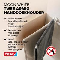 tesa MOON WHITE Handdoekhouder 2 handdoekstangen Lijm Metaal - thumbnail