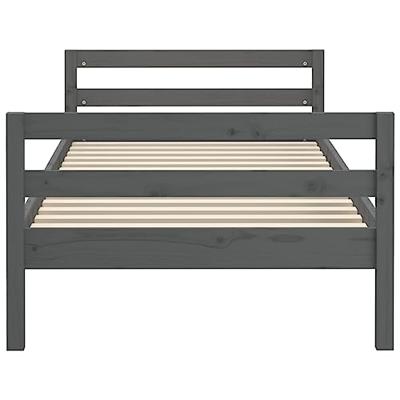 Bedframe massief grenenhout grijs 90x200 cm Bedframe massief grenenhout grijs 90x200 cm