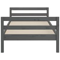 Bedframe massief grenenhout grijs 90x200 cm - thumbnail
