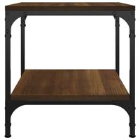 Bijzettafels 2 st 40x40x40 cm bewerkt hout bruineiken - thumbnail