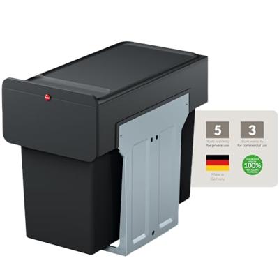 Hailo 0310-300 EcoLine Design Trio L Inbouwafvalemmer 3x10L Zwart - thumbnail