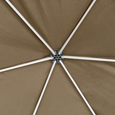 VidaXL Partytent met wanden zeshoekig 3,6x3,1 m taupe 220 g/m² - thumbnail
