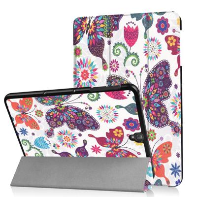 3-Vouw kleurrijke vlinders stand flip hoes Samsung Galaxy Tab S3 9.7 3-Vouw kleurrijke vlinders stand flip hoes Samsung Galaxy Tab S3 9.7