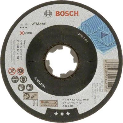 Bosch Accessoires Doorslijpschijf Metaal X-Lock 115X2.5mm - 2608619781 Bosch Accessoires Doorslijpschijf Metaal X-Lock 115X2.5mm - 2608619781