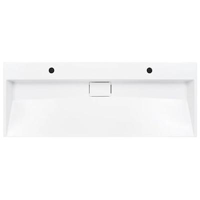 VidaXL Wastafel 120x46x11 cm mineraal gegoten/marmer gegoten wit