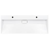 VidaXL Wastafel 120x46x11 cm mineraal gegoten/marmer gegoten wit - thumbnail