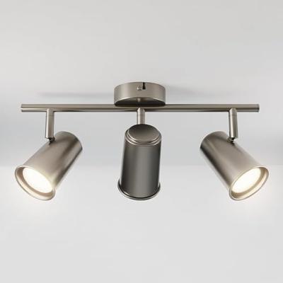 Riga - LED plafondlamp - 12 Watt 1035 Lumen - 3 spots - 4000K Neutraal wit - Draaibaar en dimbaar - GU10 - Kantelbaar - Plafondspot - IP20 Voor binnen - RVS