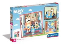 Clementoni legpuzzel super color vierkant bluey, 3x48st. - thumbnail