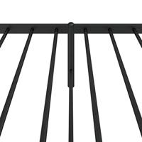Bedframe met hoofdbord metaal zwart 80x200 cm - thumbnail