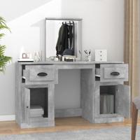 Kaptafel met spiegel 130x50x132,5 cm betongrijs - thumbnail