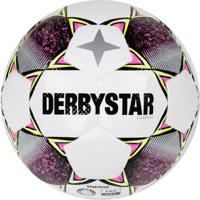 Derbystar Classic Energy TT II Voetbal 4 x 3 Vlakken Maat 5 Wit Roze Geel - thumbnail