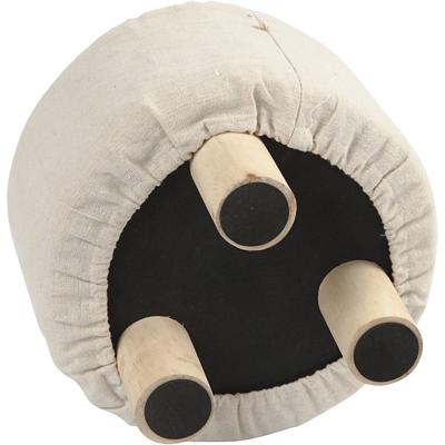 Creativ Company Voetenkrukje, h: 21,5 cm, d 26 cm, 1 stuk