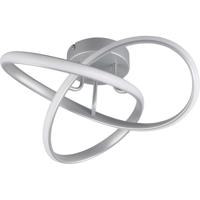 LED Plafondlamp - Plafondverlichting - Trion Meteo - 15W - Warm Wit 3000K - Mat Titaan - Metaal - thumbnail