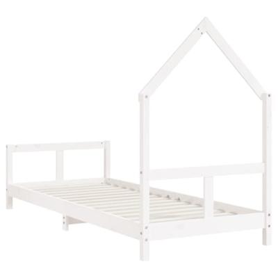 Kinderbedframe 80x200 cm massief grenenhout wit