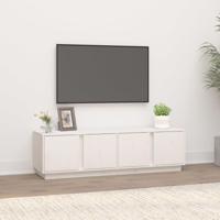 Tv-meubel 140x40x40 cm massief grenenhout wit - thumbnail