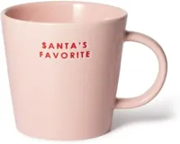 Vondels theemok keramiek santa&apos;s favorite 10x11cm pink - thumbnail