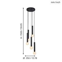 Eglo 5-lichts pendelCortenova - 98058 - thumbnail