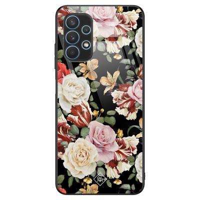 Samsung Galaxy A32 5G glazen hardcase - Flowerpower