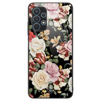 Samsung Galaxy A32 5G glazen hardcase - Flowerpower - thumbnail