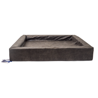Let's Sleep Comfy Cushion Hondenkussen, hondenmand, verhoogde rand, schuim, 100 x 85 x 15 cm, XL, antraciet