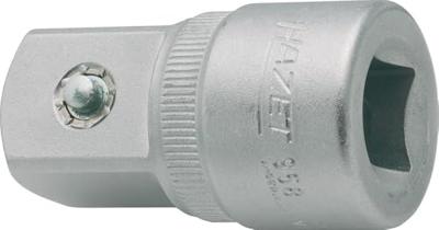 HAZET Vergrotingsstuk 958-1 · 1/2 inch (12,5 mm) vierkant hol · 3/4 inch (20 mm) vierkant massief · Lengte: 50 mm HAZET Vergrotingsstuk 958-1 · 1/2 inch (12,5 mm) vierkant hol · 3/4 inch (20 mm) vierkant massief · Lengte: 50 mm