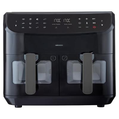 Friggitrice ad Aria Calda - MEDION - P20 XXL Twin - 2600 W - 2 cestelli - 9 programmi - Nera