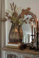 Clayre & Eef Kandelaar 25 cm Zwart Ijzer Kaarsenstandaard - thumbnail