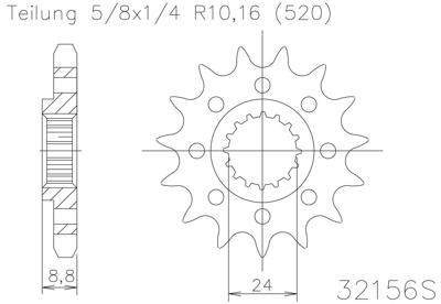 ESJOT Sprocket 520 17z racing