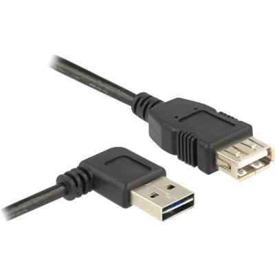 Delock 83551 Verlengkabel EASY-USB 2.0 Type-A male haaks links/rechts > USB 2.0 Type-A female 1 m